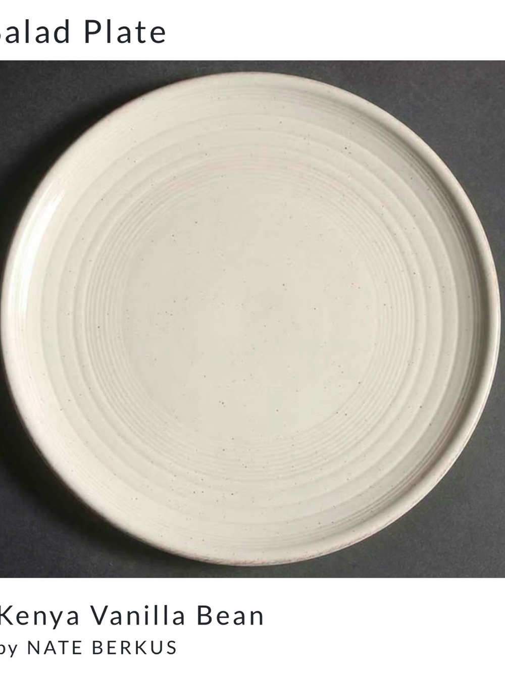 Nate Berkus Kenya Vanilla Bean Salad Plate